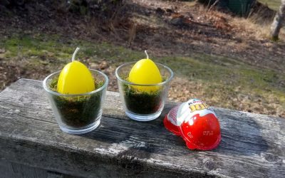 Húsvéti kreatívkodás – Kinder joy tojásgyertya